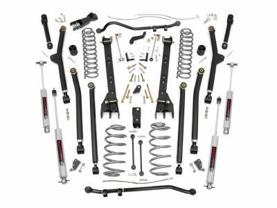 Rough Country Suspension Systems - Rough Country 4" Suspension Lift Kit, for 97-06 Wrangler TJ 4WD; 66330