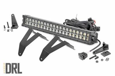 Rough Country Suspension Systems - Rough Country Bumper Mount 20" LED Light Bar Kit, for 19-24 Ram 1500; 70779DRLA