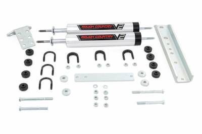 Rough Country Suspension Systems - Rough Country V2 Dual Steering Stabilizer 0-6" Lift, 80-96 Ford Truck; 8733870