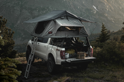 Rough Country Suspension Systems - Rough Country Soft Side Rack Mount Roof Top Tent w/ Ladder-Gray; 99050