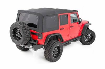 Rough Country Suspension Systems - Rough Country Soft Top fits OEM Hardware-Black for 10-18 Jeep JK 2dr; RC85460.35