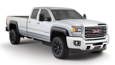 Bushwacker - Bushwacker Extend-a-Fender Front/Rear Fender Flares-Black, GMC Sierra; 40988-02