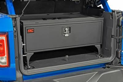 Rough Country Suspension Systems - Rough Country Rear Cargo Locking Storage Box-Black, 21-24 Bronco 4dr; 51057