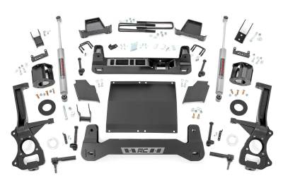 Rough Country Suspension Systems - Rough Country 6" Suspension Lift Kit, 19-24 Sierra 1500 Diesel; 22931D