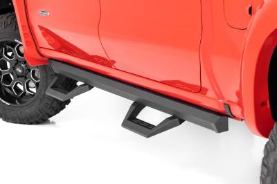 Rough Country Suspension Systems - Rough Country SRX2 Drop Step Nerf Bars, 19-24 Silverado/Sierra Crew; 11003A