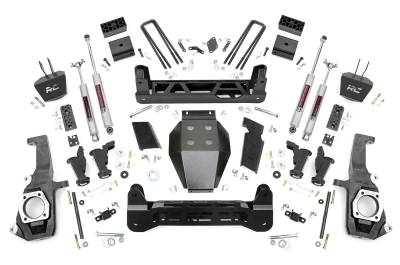 Rough Country Suspension Systems - Rough Country 5" Suspension Lift Kit, 11-19 Silverado/Sierra HD; 10330