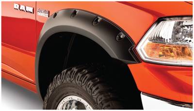 Bushwacker - Bushwacker Pocket Style Front Fender Flares-Black, for Dodge Ram; 50037-02