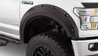 Bushwacker - Bushwacker Max Pocket Style Rear Fender Flares-Black, Ford F-150; 20072-02