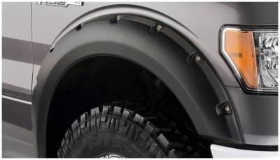 Bushwacker - Bushwacker Pocket Style Front Fender Flares-Black, Super Duty; 20083-02