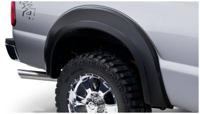 Bushwacker - Bushwacker Extend-a-Fender Rear Fender Flares-Black, Super Duty; 20076-02