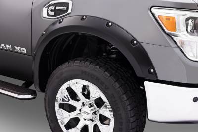 Bushwacker - Bushwacker Pocket Style Front/Rear Fender Flares-Black, for Titan; 70907-02