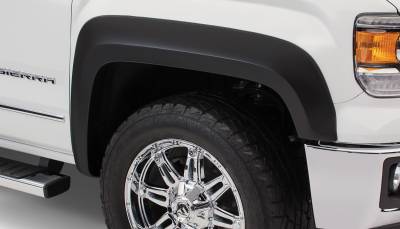 Bushwacker - Bushwacker Extend-a-Fender Front/Rear Fender Flares-Black, GMC Sierra; 40961-02