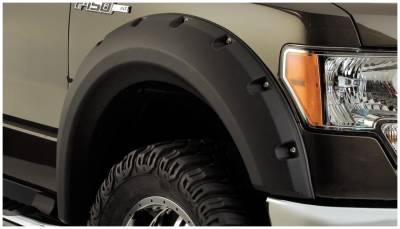 Bushwacker - Bushwacker Max Pocket Style Front Fender Flares-Black, Ford F-150; 20071-02