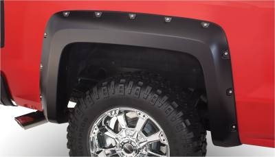 Bushwacker - Bushwacker Pocket Style Rear Fender Flares-Black, Silverado; 40120-02