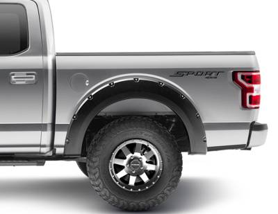 Bushwacker - Bushwacker Pocket Style Rear Fender Flares-Black, Ford F-150; 20092-02