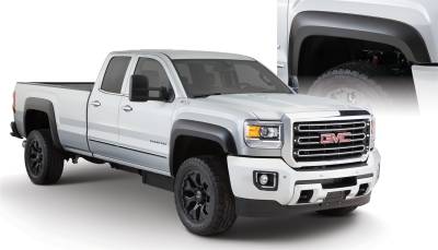 Bushwacker - Bushwacker Extend-a-Fender Front/Rear Fender Flares-Black, GMC Sierra; 40966-02