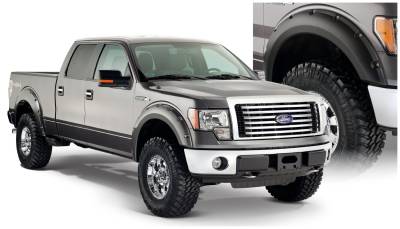 Bushwacker - Bushwacker Pocket Style Front/Rear Fender Flares-Black, Ford F-150; 20929-02