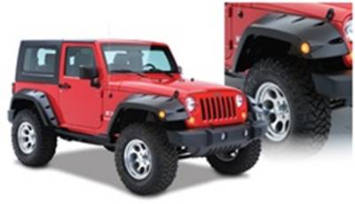 Bushwacker - Bushwacker Max Pocket Style Front Fender Flares-Black, for Jeep JK; 10045-02