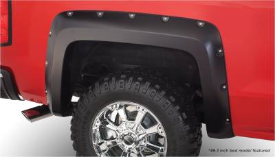 Bushwacker - Bushwacker Pocket Style Rear Fender Flares-Black, Silverado; 40116-02