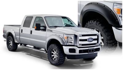 Bushwacker - Bushwacker Pocket Style Front/Rear Fender Flares-Black, Super Duty; 20914-02