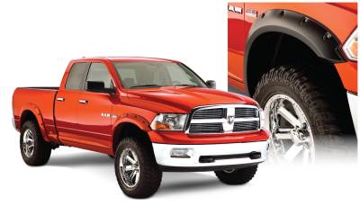 Bushwacker - Bushwacker Pocket Style Front/Rear Fender Flares-Black, for Dodge Ram; 50911-02