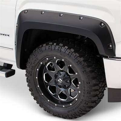 Bushwacker - Bushwacker Pocket Style Front Fender Flares-Black, Super Duty; 20105-02