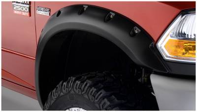 Bushwacker - Bushwacker Pocket Style Front Fender Flares-Black, for Dodge Ram; 50047-02