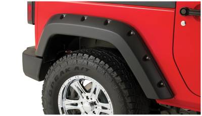 Bushwacker - Bushwacker Pocket Style Rear Fender Flares-Black, Super Duty; 20106-02