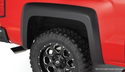 Bushwacker - Bushwacker Extend-a-Fender Rear Fender Flares-Black, Silverado; 40128-02