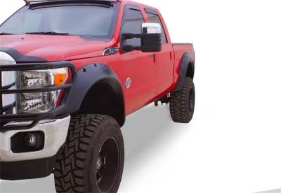 Bushwacker - Bushwacker Cut-Out Style Front Fender Flares-Black, Super Duty; 20101-02