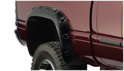 Bushwacker - Bushwacker Pocket Style Rear Fender Flares-Black, for Dodge Ram; 50018-02