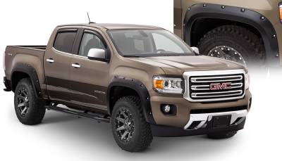 Bushwacker - Bushwacker Pocket Style Front/Rear Fender Flares-Black, GMC Canyon; 40971-02