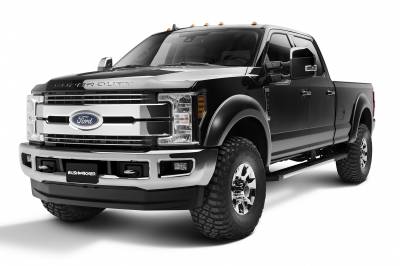 Bushwacker - Bushwacker Extend-a-Fender Front/Rear Fender Flares-Black, Super Duty; 20943-02