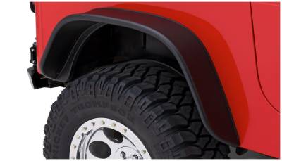 Bushwacker - Bushwacker Flat Style Rear Fender Flares-Black, for Jeep YJ; 10068-07