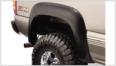 Bushwacker - Bushwacker Extend-a-Fender Rear Fender Flares-Black, Silverado; 40104-02