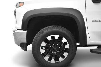 Bushwacker - Bushwacker Extend-a-Fender Front Fender Flares-Black, Silverado; 40163-02