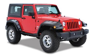 Bushwacker - Bushwacker Max Pocket Style Rear Fender Flares-Black, for Jeep JK; 10046-02