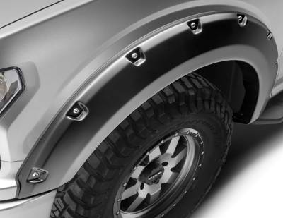 Bushwacker - Bushwacker Pocket Style Front Fender Flares-Black, Ford F-150; 20109-02