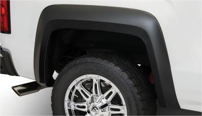 Bushwacker - Bushwacker Extend-a-Fender Rear Fender Flares-Black, GMC Sierra; 40146-02