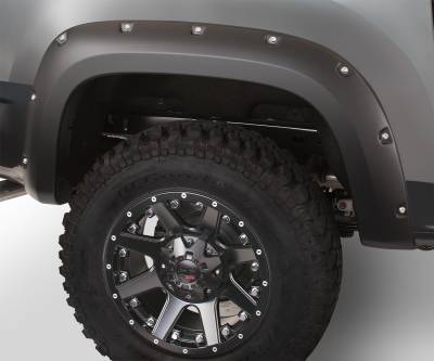 Bushwacker - Bushwacker Pocket Style Rear Fender Flares-Black, GMC Sierra; 40102-02