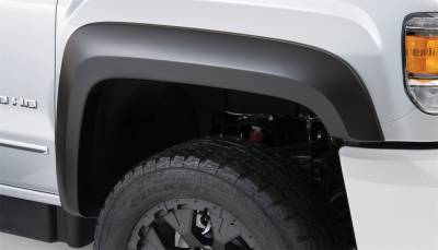 Bushwacker - Bushwacker Extend-a-Fender Front Fender Flares-Black, GMC Sierra; 40131-02