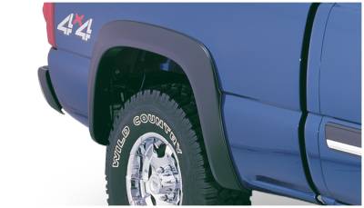 Bushwacker - Bushwacker Extend-a-Fender Rear Fender Flares-Black, Silverado; 40056-02