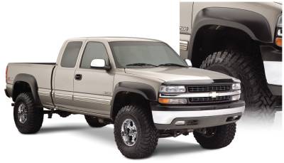 Bushwacker - Bushwacker Extend-a-Fender Front/Rear Fender Flares-Black, Silverado; 40945-02