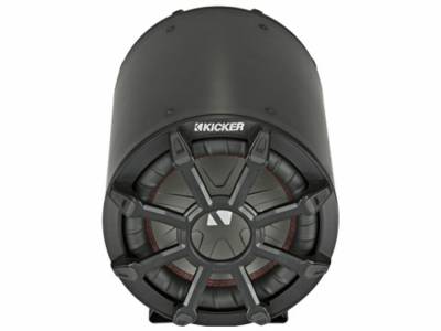 Kicker - Kicker 46CWTB82 8" TB CompR 2-Ohm Loaded Tube Subwoofer Enclosure