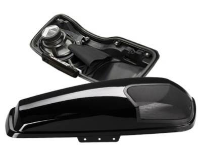 Kicker - Kicker 46HDBLVB Bag Lid Speaker Mount Kit for Harley-Davidson-Vivid Black
