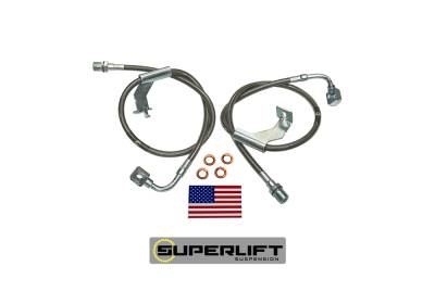 Superlift - Superlift Front Stainless Brake Lines 4"-6" Lifts-Pair, 1987 GM Truck; 91360