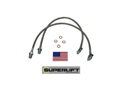 Superlift - Superlift Front Stainless Brake Lines 4"-6" Lifts-Pair, 73-78 GM Truck; 91340