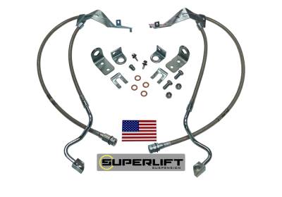 Superlift - Superlift Front Stainless Brake Lines 4"-8" Lifts-Pair, 05-07 Super Duty; 91520