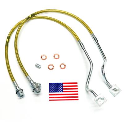 Superlift - Superlift Front Stainless Brake Lines 4"-8" Lifts-Pair, 99-04 Super Duty; 91510