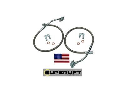 Superlift - Superlift Front Stainless Brake Lines 4"-6" Lifts-Pair, 79-86 GM Truck; 91350